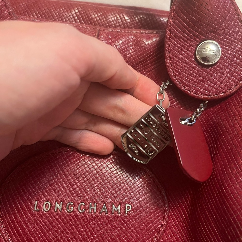 Longchamp red leather bag - Picture 3 of 5